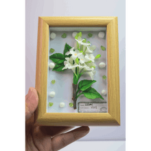 Porcelain Flower Wooden Clay Picture - Vivi's Handmade World