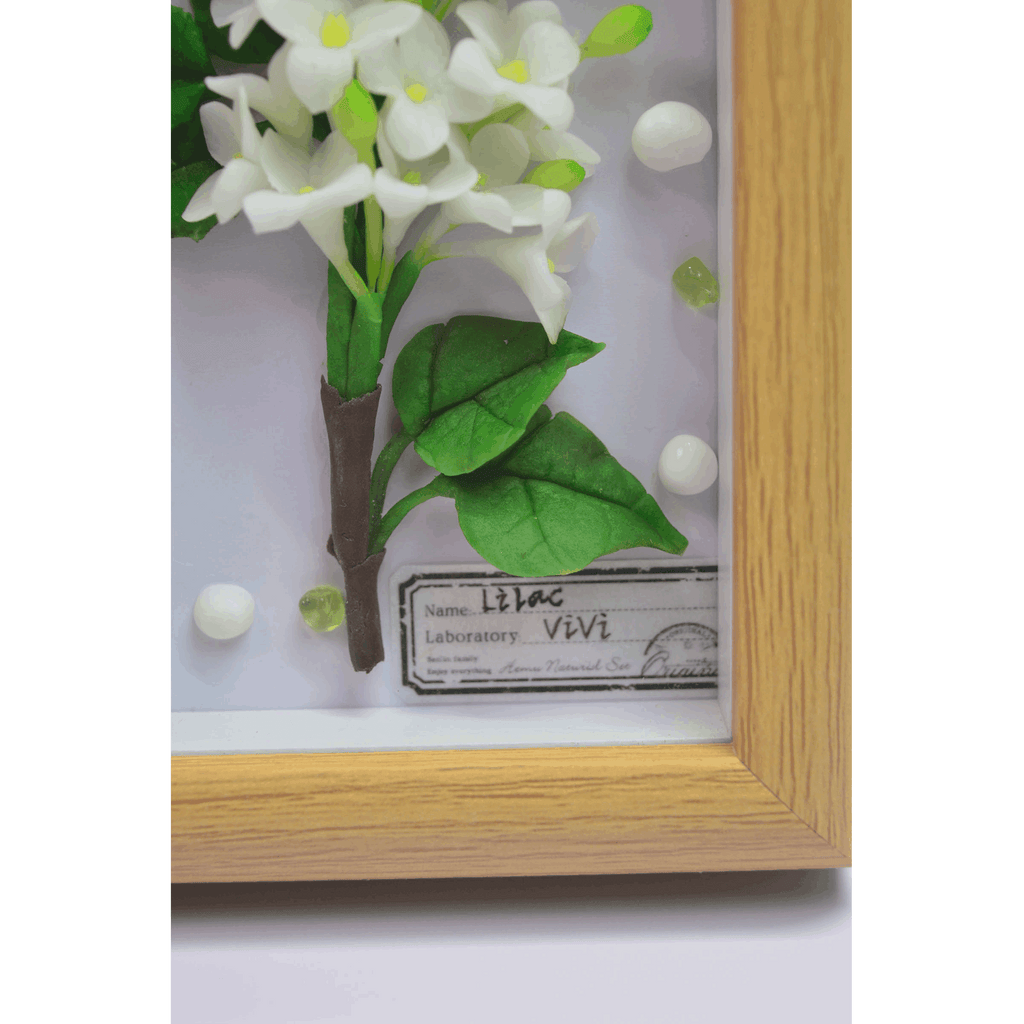 Porcelain Flower Wooden Clay Picture - Vivi's Handmade World