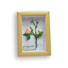 Porcelain Flower Wooden Clay Picture - Vivi's Handmade World