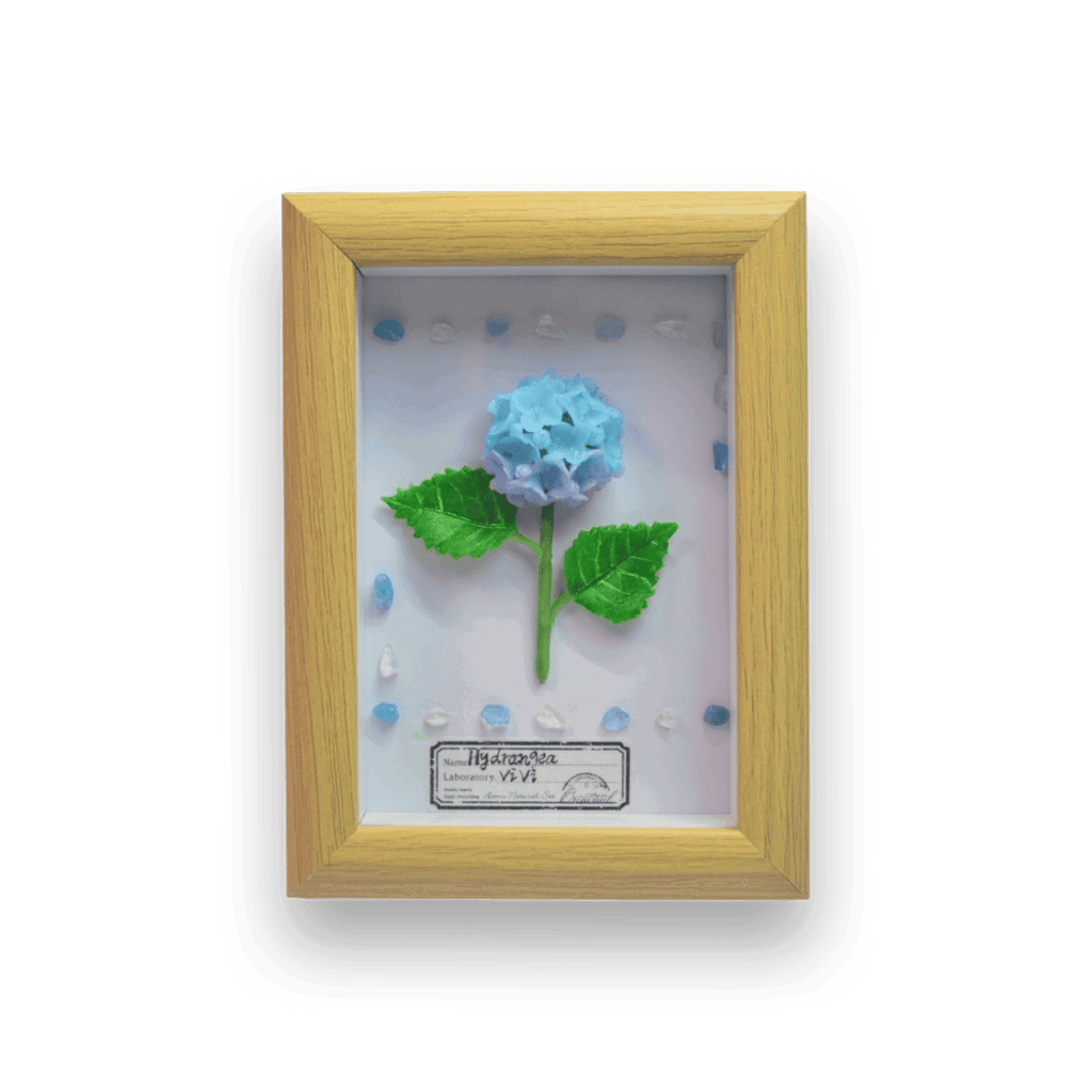 Porcelain Flower Wooden Clay Picture - Vivi's Handmade World
