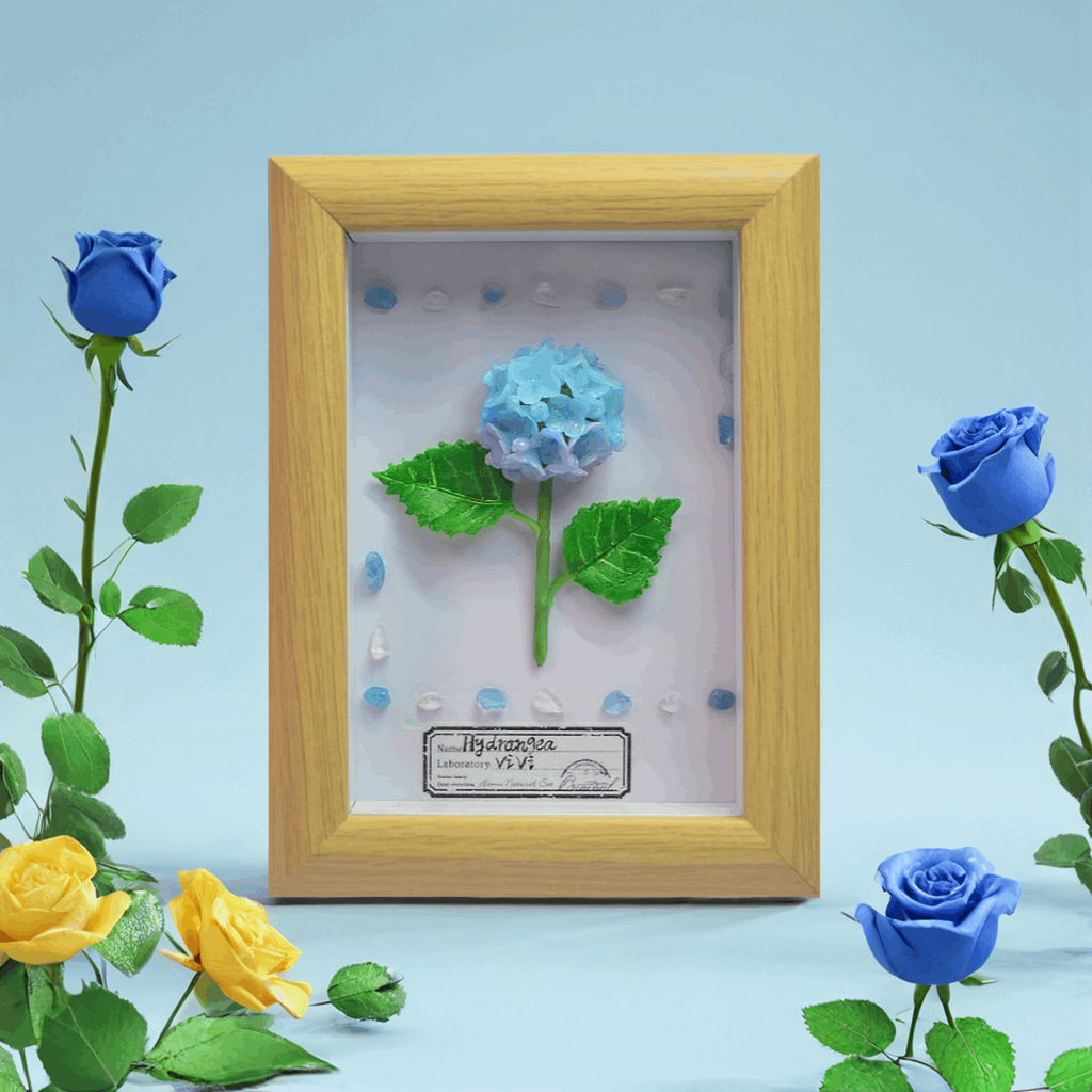 Porcelain Flower Wooden Clay Picture - Vivi's Handmade World