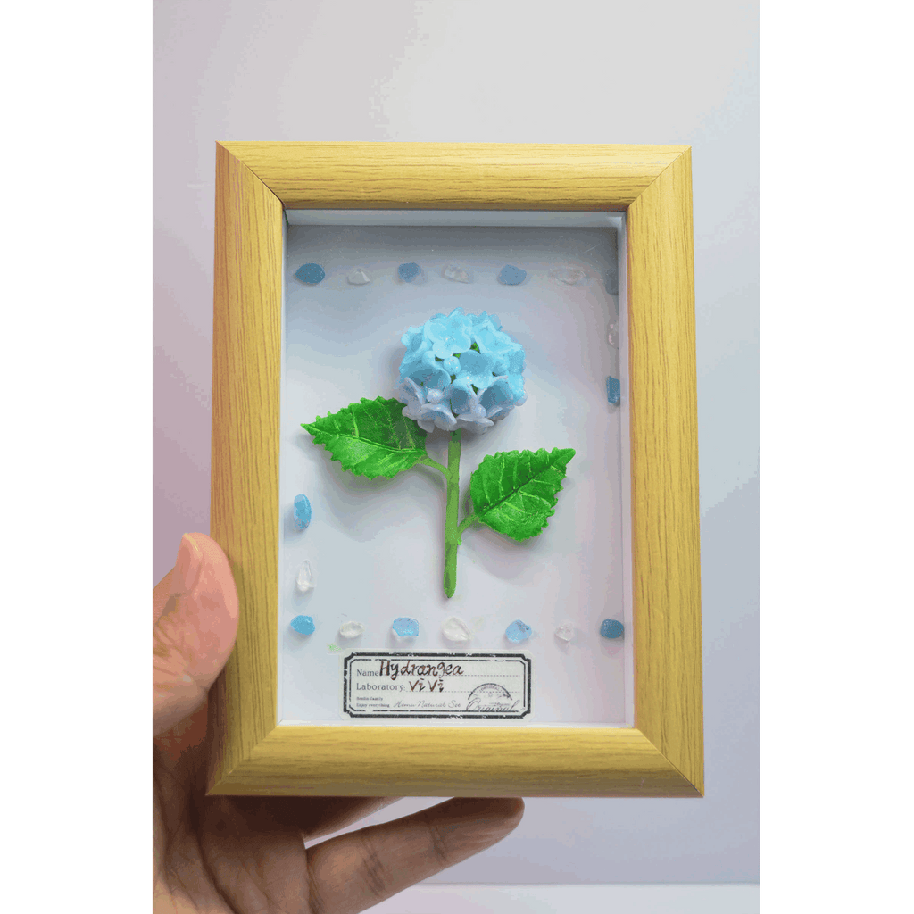 Porcelain Flower Wooden Clay Picture - Vivi's Handmade World