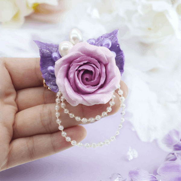 Unique Cherry Blossom Brooch for Women - Vivi's Handmade World